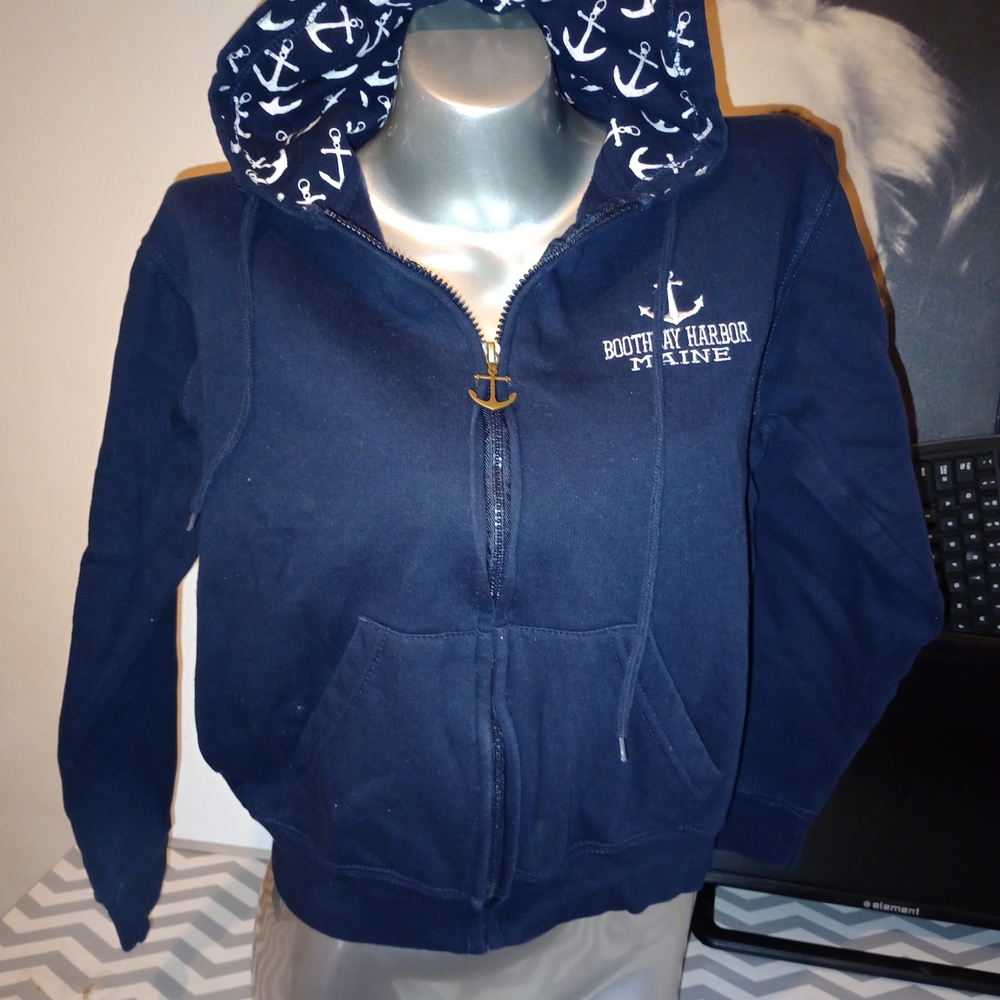 Navy Blue Anchor Hoodie